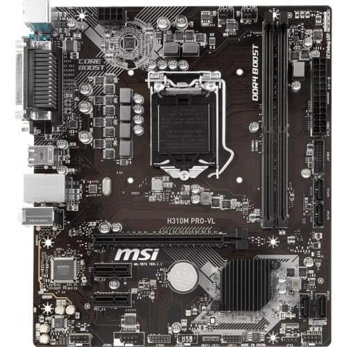 For MSI H310M PRO-VL Desktop motherboard Intel H310 LAG 1151 DDR4 2666 USB3.1 VGA COM + LPT mATX Used Motherboard