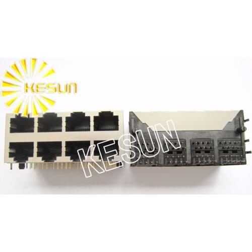 FREE SHIPPING 5PCS x RJ45 59/2x4 Shield Type With Shrapnel 90 Degree Right Angle 8 Port RJ45 LAN Modular Network Connector