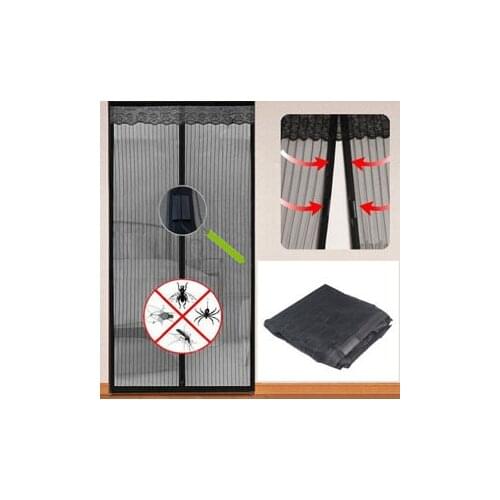 Magnetic Flying Insect Door Free Screen Curtain Mosquito net Black for special door 2M Width*2.4M Height