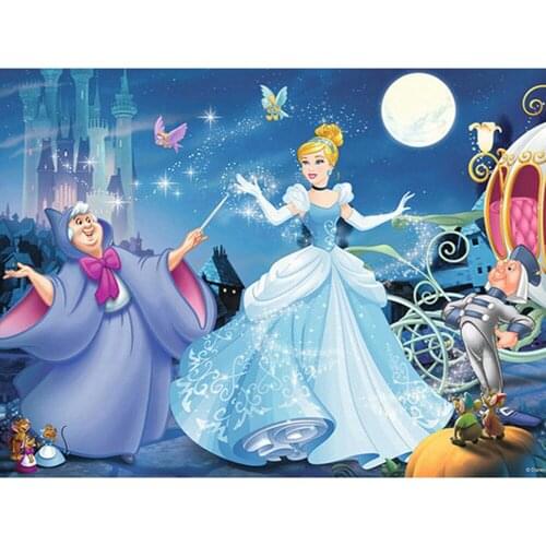 Full Drill 5D DIY Diamond Painting"Cartoon Disney Princess "Embroidery Cross Stitch Kits Diamond Mosaic Children Home Decor Gift