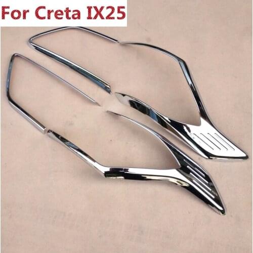 For Hyundai Creta IX25 2015 2016 2017 ABS Chrome Rear Tail Lights Cover trim TailLight Lamp Decoration Car-styling Accessories