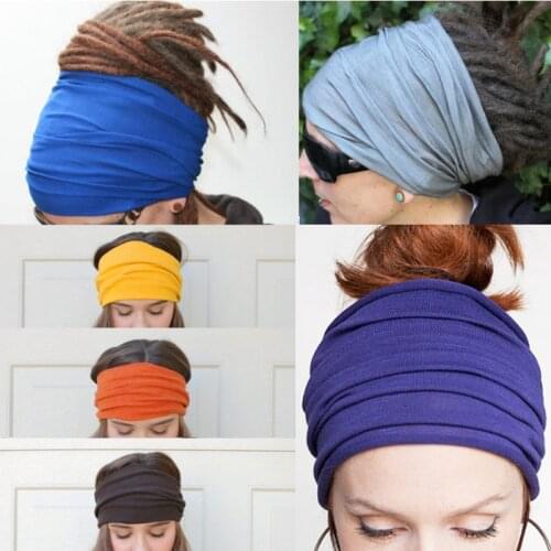Nonslip Elastic Turban Folds Yoga Hairband Fashion Wide Sports Headband Running Accessories Summer Stretch Hair Band Hot Sale