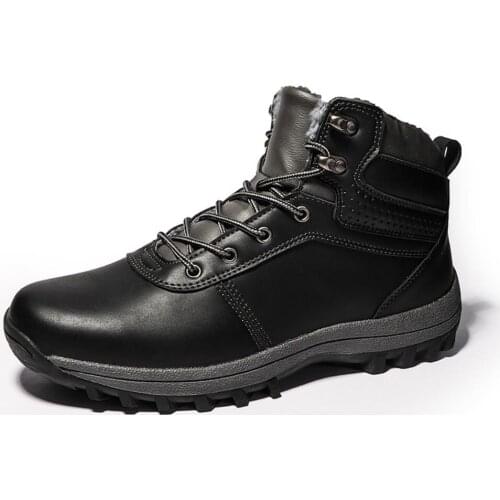2021 new Snow boot Men winter plus velvet plus size cotton shoes outdoor Martin cotton boots shoes Motorcycle boots hiking shoes
