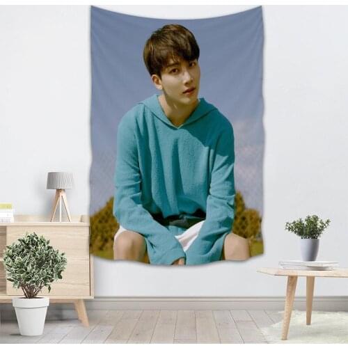 New Seventeen JEONGHAN Tapestry Wall Hanging Home Decor Fashion Colorful Decor Printed Tapestry Bedroom Carpet Bed Sheets 0512