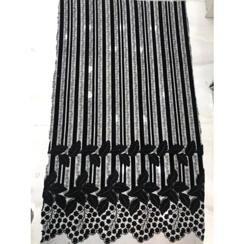 New pattern 5yards/bag st243# black color Sequins tulle mesh lace fabric for bridal wedding dress/sawing Free shipping