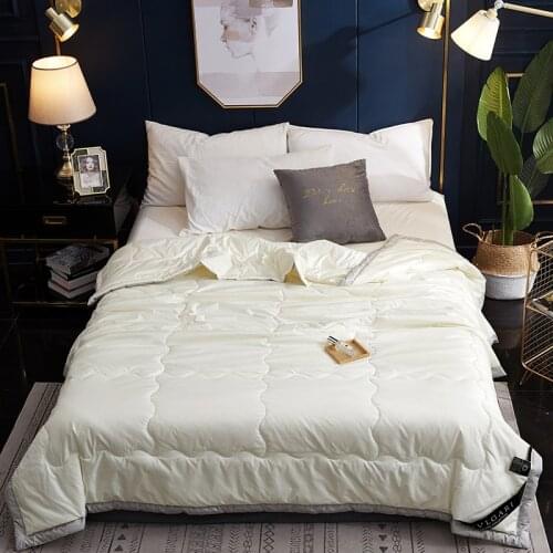 Solid Color Washed Silk Air Condition Thin Quilt Summer Spring Cool Bedspreads Patchwork White Pink Red Simple Comforter Blanket