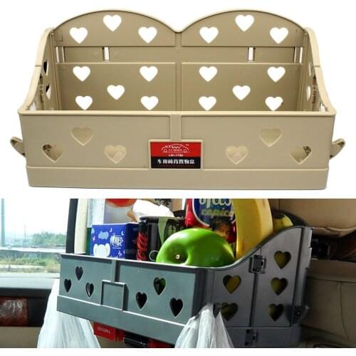 Auto Car Trunk High Capacity Organizer Backseat Storage Box Bag Seat Back Snacks Fruit Pockets Holder Shopping Bag Hook
