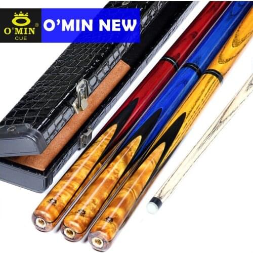 Original O'Min Punch&Jump Cue 13.8mm Tip Professional Ash wood Shaft High Quality Billiard Pool Cue with Excellent Cue Box