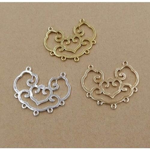 Hollow Metal Flower Pendant Embellishments Charms Connectors Crafts DIY for Pendant & Earrings Supplies Jewelry Accessories
