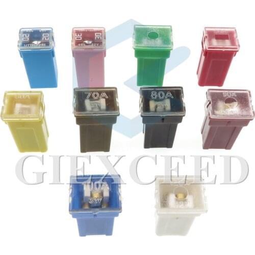 5pcs/lot Rectangle Fuses Auto Fuse Box 20A 30A 40A 50A 60A for BYD Great Wall JEEP Kuga