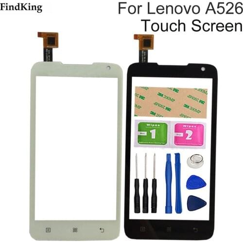 4.5" Mobile Touch Screen For Lenovo A526 Touch Screen Touchscreen Panel Digitizer Sensor Front Glass Lens Phone Tools