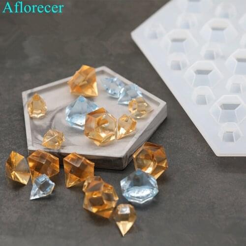 27holes DIY Diamond Shape Silicone Soap Mold Resin Casting Water Drop Epoxy Silicone Mold Crystal Diamond Bracelet Pendant Mold
