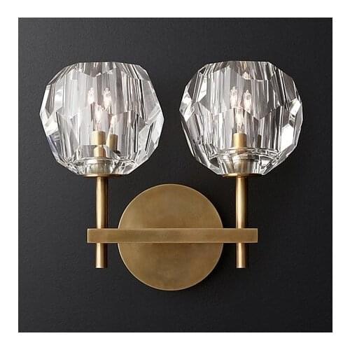 Nordic Modern LED Wall Lamp Glass Ball Bathroom Mirror Beside American Retro Wall Light Sconce Wandlamp Aplique Murale