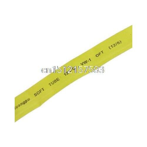 12mm Dia Ratio 2:1 Heat Shrinkable Tube Shrink Tubing 1.5M Yellow