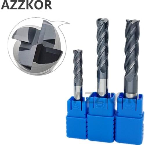 Lengthening Hrc50 Corner Roughing Alloy Coating Tungsten Steel Tools 100L Cnc Maching Top Milling Cutter Kit Endmil D16R0.5R1.0