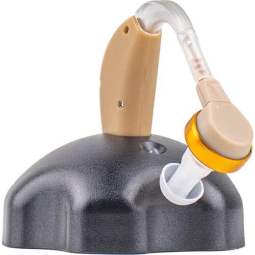 Hearing Amplifier 30X USB Hearing Aids Base Rechargeable Sound Amplifier 15hr Battery Life With Adapter 6 Silicone Tips