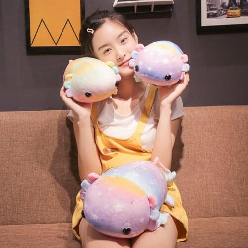 1pc 37/46/58cm Colorful Plush Dinosaur Fish Plush Toys Stuffed Down Cotton Giant Salamander Toy Doll for Kids Soft Pilllows Gift