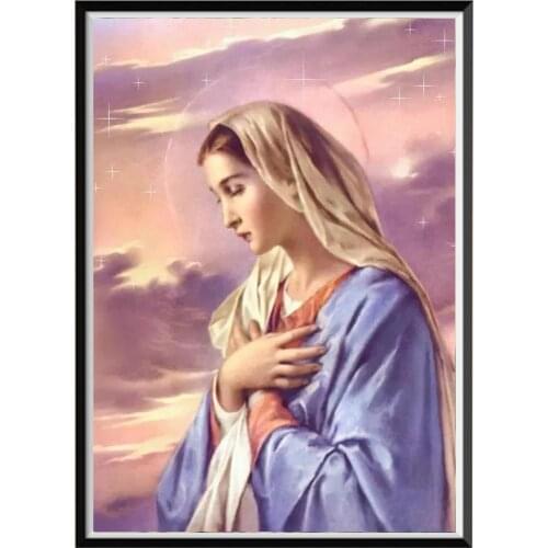 5D Character Religious Round Diamond Painting Mother Son Sticker Handmade Diamond Embroidery Mosaic Home Decoration