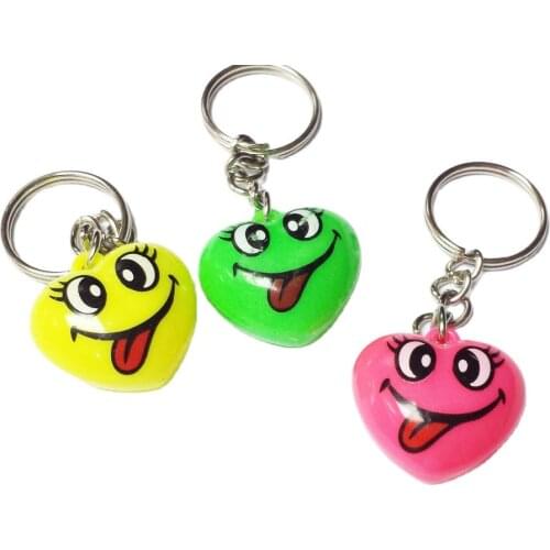 6-12X Smile Pendant With Key Chain 755 E1725KC Kids School Gift Novelty Birthday Party Favors Favours Pinata Bag Filler Loot Gag