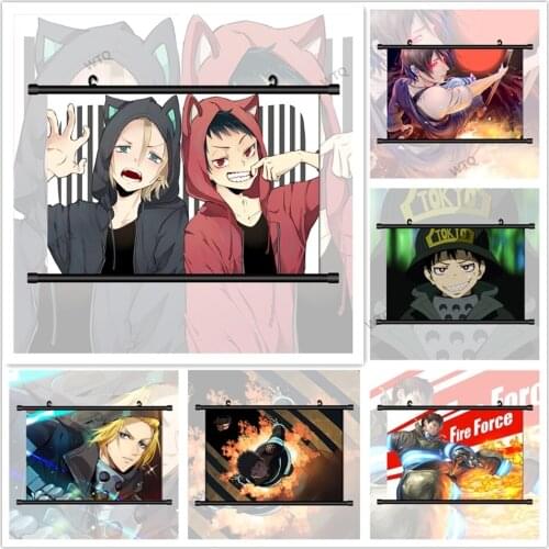 WTQ Anime Posters Enen No Shouboutai Shinra Shinmon Boyle Canvas Painting Wall Decor Wall Art Picture Room Decor Home Decor