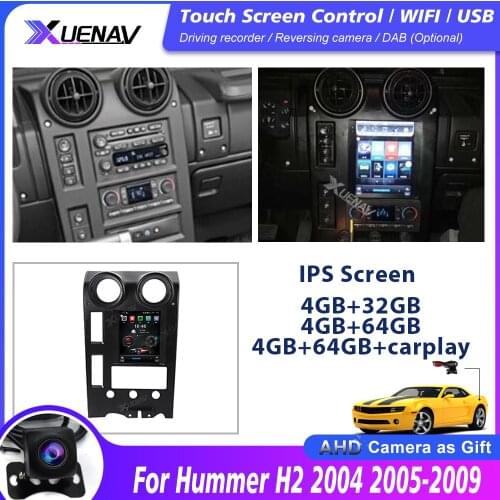Car DVD Player GPS Navi For Hummer H2 2004 2005 2006 2007 2008 2009 Wifi Head Unit IPS DSP Tesla Screen Android 10 Car Player
