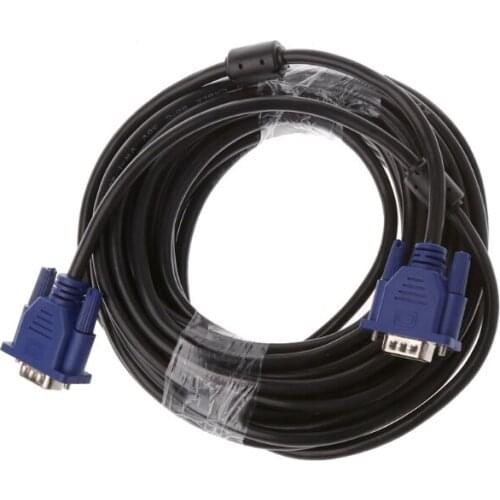 C1FB 1.5/3/5/10m VGA 15 Pin Male To Male Extension Cable For PC Laptop Projector HDTV