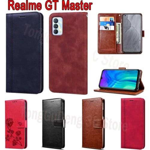 Phone Cover For Realme GT Master Case Funda Flip Leather Wallet Shell Book For Realme GT Luna RMX3361 Case Protective Etui Bag