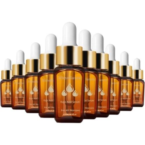 Dimollaure Kojic Acid Whitening Face Serum Lighten Spots Brightening Facial Skin Essence Fade Dark Spots Remove Freckle Speckle