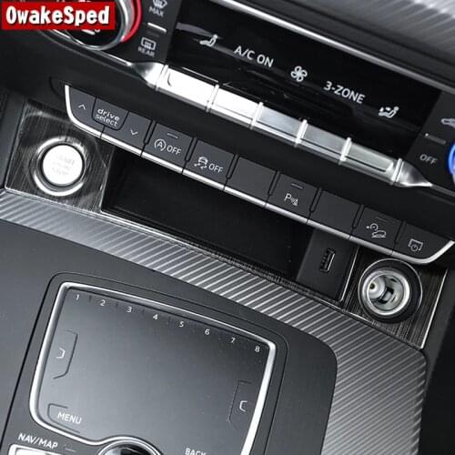 For Audi Q5 FY 2018 2019 LHD Stainless Steel Interior Accessories Cigarette Lighters Sequins Decoration Decals Car Styling