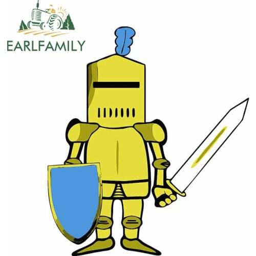 EARLFAMILY 13cm x 11.5cm for Anime Knight Graffiti Camper Car Stickers Tuning Motorcycle Windows Waterproof RV VAN Graphics