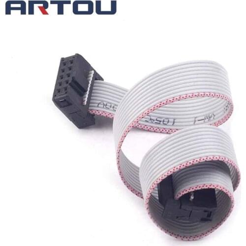 1PCS 30CM 10 Pin USB ASP ISP JTAG AVR wire 10P IDC Flat Ribbon DATA Cable 2.54mm