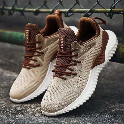Oversize Summer Lightweight Shoes Sport Mens Sneakers 2020 Mens Sports Footwear Women Running Shoes Men Brown Male GME-0070