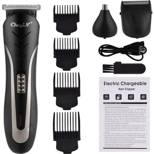 3 in 1 Electric Hair Clipper Professional Hair Trimmer Kit Powerful Men Shaver Beard Shaving Razor Nose Hair Trimmer 4 Combs 31