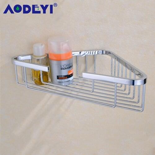 AODEYI Stainless Steel Bathroom Wall Mounted Rack Shower Shelf Corner Caddy Basket Shelves Bracket 09-108
