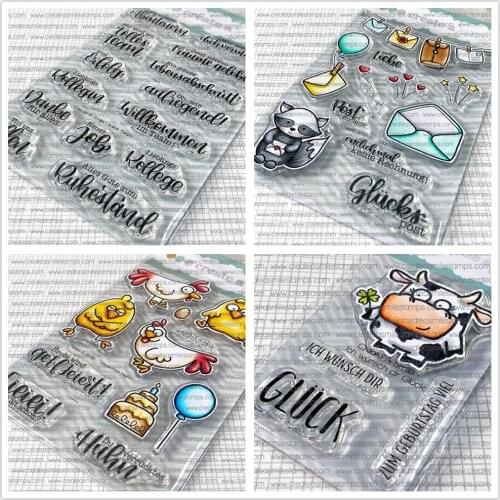 2021 NEW German Clear Stamp/Seal for DIY scrapbooking/photo album Decorative clear stamp sheets A6066