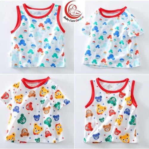 New Style Summer Boys Vest Children clothing shirts girl cotton designs autumn baby kids Tees vest for boys