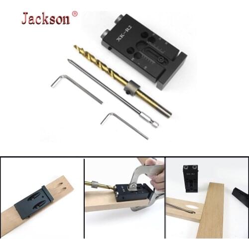 Portable Pocket Hole Jig Kit System With PH1 Screwdriver 9.5mm Drill Bit Set For Carpenter WoodWorking Hardware Tools