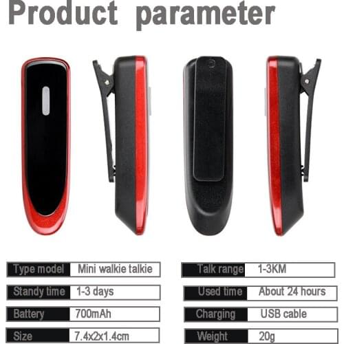 Walkie Talkie Lavalier Mini Wireless radio for Restaurant Hairdresser Beauty Salon Hotel Small Ear Hook Intercom