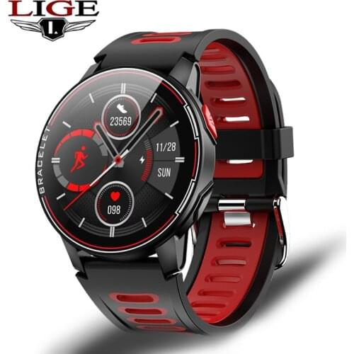 LIGE New Smart Watch Men IP68 Waterproof Sports Women Bluetooth Smartwatch Fitness Tracker Heart Rate Monitor For Android IOS