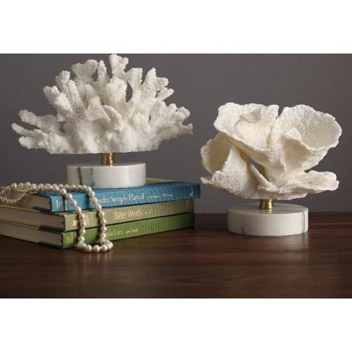 Modern White Simulation Coral Establishment Base Workshops Magnificent Resins Embassies Home Decoration Wedding