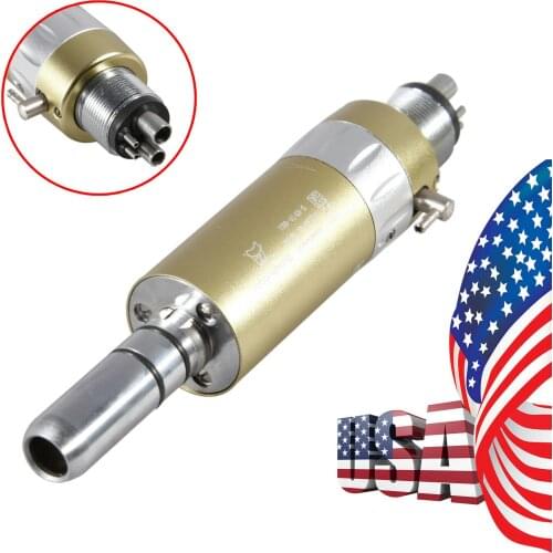 Dental Slow Low Speed Handpiece Air Motor Connector E-type Micromotor 4-H Golden