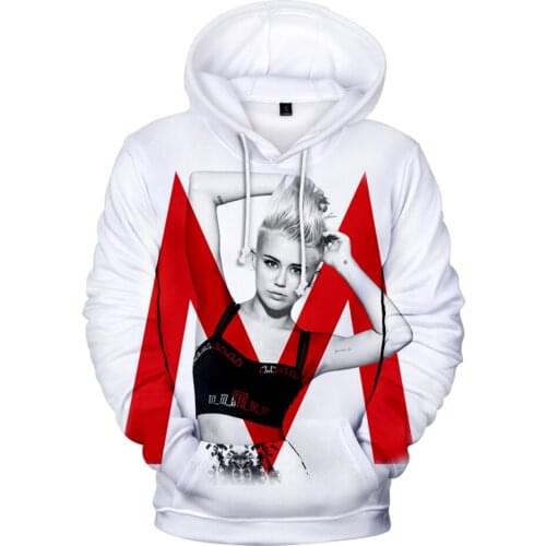New Personality Miley Cyrus Hoodie 3D Women Sweatshirt Fashion Long Sleeve Mens Hoodie Harajuku Streetwear Style Pullovers