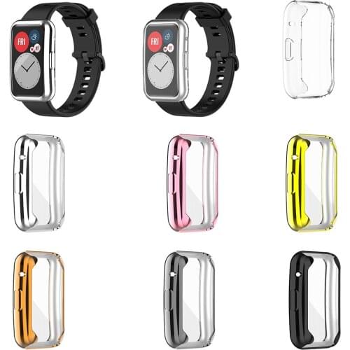 Tpu Protector Case Anti Scratches Full Cover Screen Screen Protector Light Full Cover Thin Soft For Huawei Watch Fit Accessories