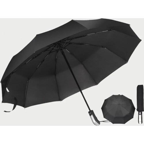 Wind Resistant Folding Automatic Umbrella Rain Women Auto Luxury Big Windproof Umbrellas Rain For Men Black Coating Parasol