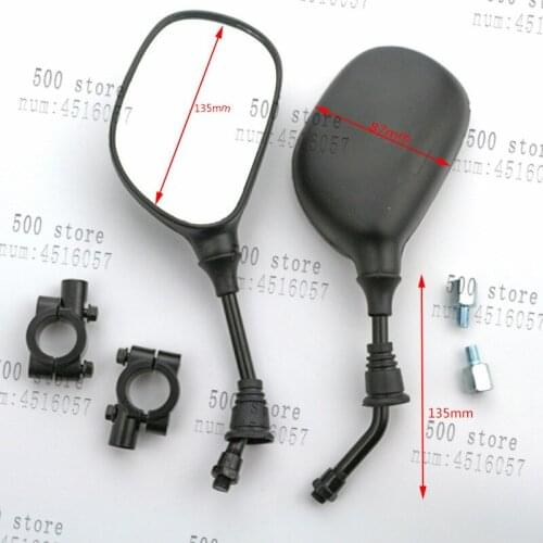 1 Pair 8mm Motorcycle Mirrors Motorbike Scooter Side Rear View Mirror Black Rearview Mirror For yamaha Honda Suzuki Kawasaki