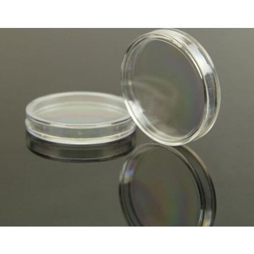 10pcs 35mm Useful Clear Round Cases Coin Storage Capsules Holder Round Plastic