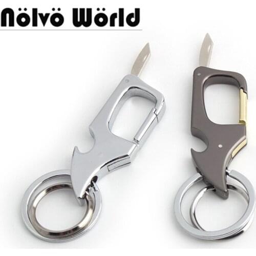Nolvo World 5-20-50pcs 21mm and 27mm Matte gun black/Silver swivel hook Metal snap hook swivel clip Key Chain Ring