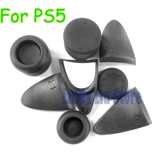 20sets/lot For Sony PS5 Controller 8 in 1 Thumb Stick Grip Joystick cover L2 R2 Extenders Button Trigger Silicone Rocker Cap