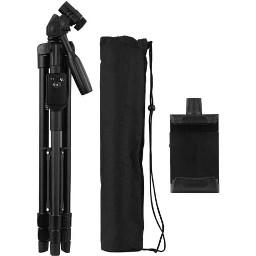 47-inch Lightweight Portable Travel Camera Aluminum Tripod Stand with BT Remote Control for Canon Nikon Sony DSLR Smartphone