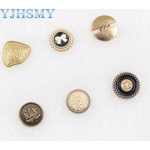 A-19512-516 10pcs,Metal rhinestone diamond button for gold clothing, perforated decoration, clothing accessories DIY material